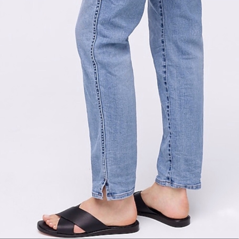 J Crew Vintage Straight High Rise Side Slit Jeans 25 Blue - Picture 3 of 12